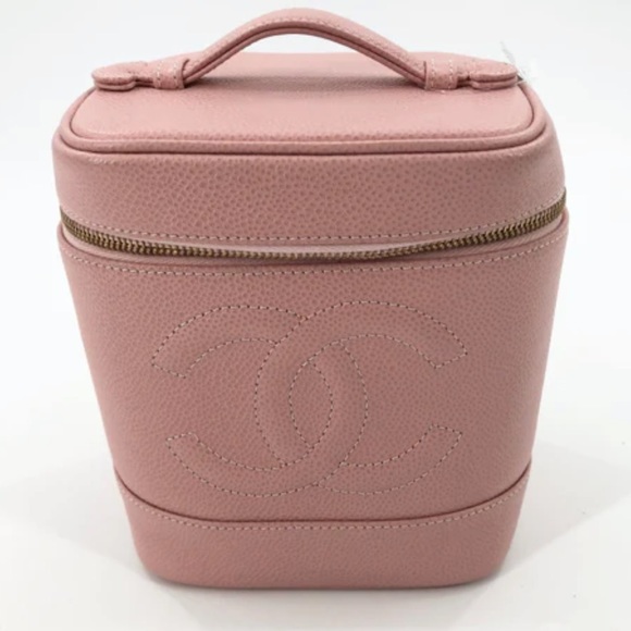 CHANEL Jumbo CC Vanity Purse Sakura Pink Caviar Bag Top Handle Karl Lagerfeld - Picture 2 of 11